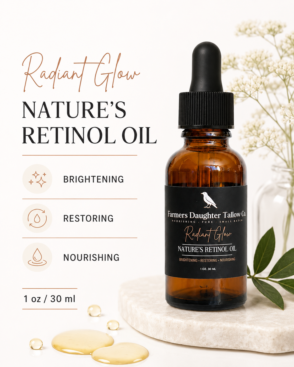 Radient Glow Face Oil~ Nature's Retinol
