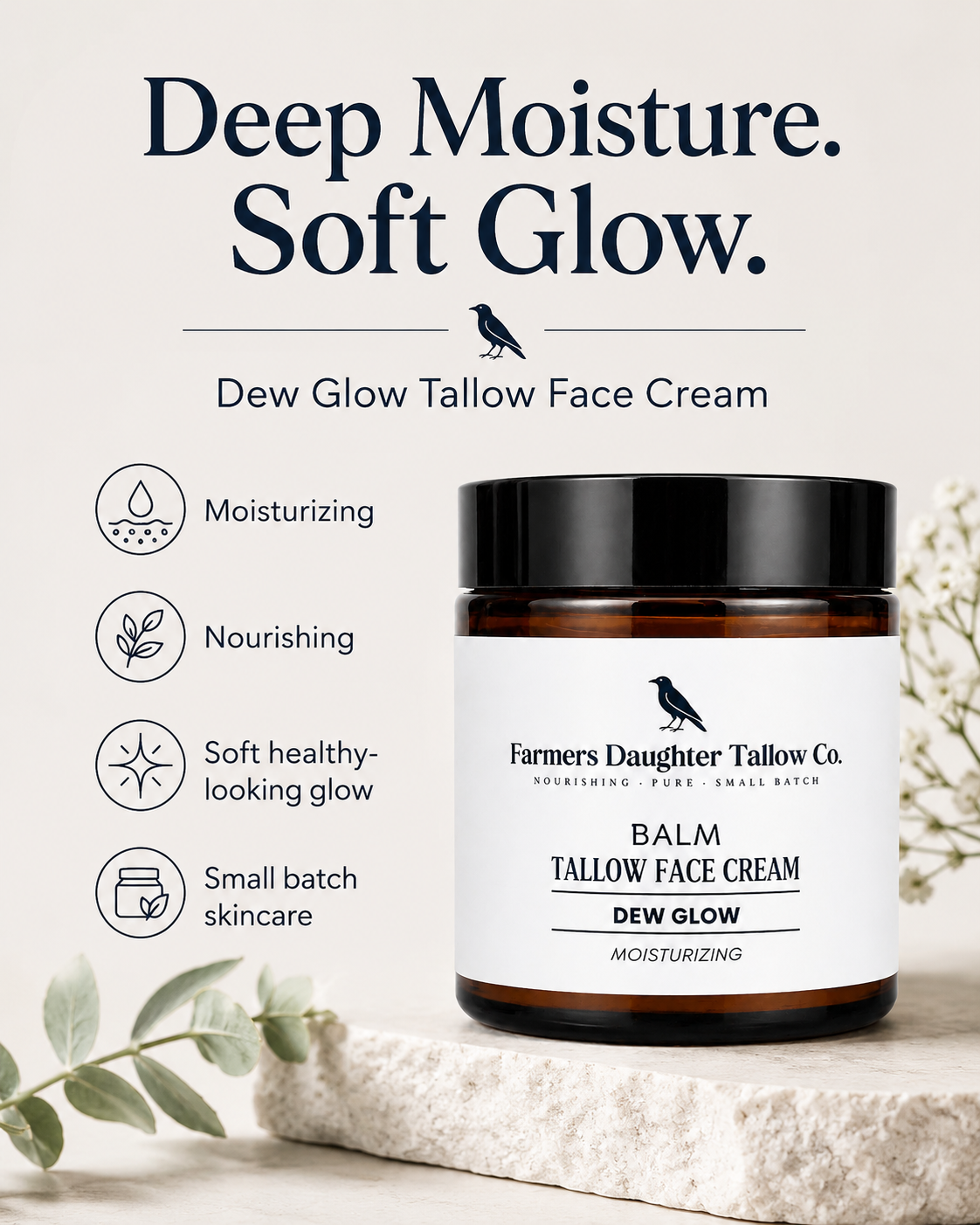 Dew Glow Tallow Balm Face Moisturizer